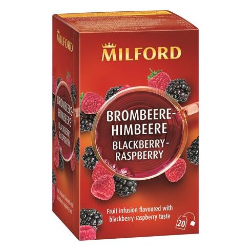 Gyümölcstea, 20x2,5 g, MILFORD "Blackberry-raspberry", szeder-málna