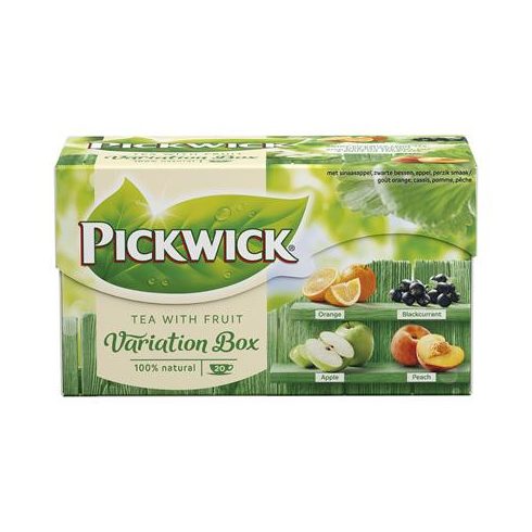 Fekete tea, 20x1,5 g, PICKWICK "Variációk Zöld", narancs, feketeribizli, alma, őszibarack