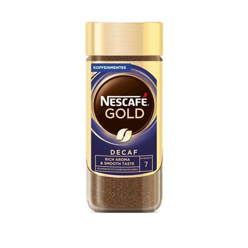 Instant kávé, koffeinmentes, 100 g, üveges, NESCAFÉ "Gold"