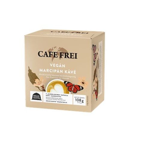 Kávékapszula, Dolce Gusto kompatibilis, 9 db, CAFE FREI "Vegán marcipán kávé"