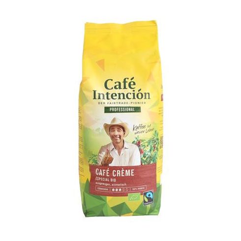 Kávé, pörkölt, szemes, 1000 g, CAFÉ INTENCIÓN "Professional Café Créme Especial BIO"