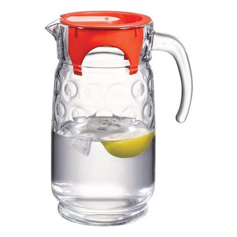 Üvegkancsó fedővel, üveg, 1,5l