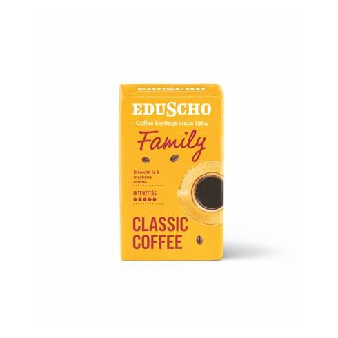 Kávé, pörkölt, őrölt, vákuumos csomagolásban, 250 g, EDUSCHO "Family"