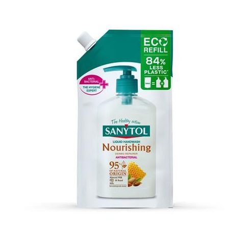Folyékony szappan, utántöltő, 500 ml, SANYTOL, mandula