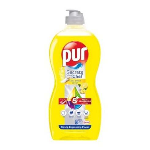 Mosogatószer, 450 ml, PUR, citrom