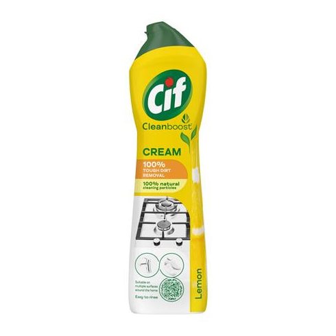 Súrolószer, 720 g/ 500 ml, CIF "Cream" citrom illat