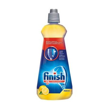   Gépi öblítőszer, 400 ml, FINISH, "Shine&Dry", citrom