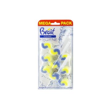   WC tisztító blokk, 2 fázisú, 3x45 g, "Brait Hygiene and fresh", óceán