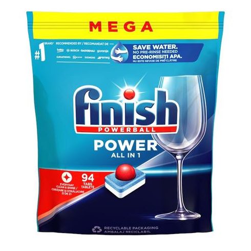 Mosogatógéptabletta, 94 db, FINISH, "Power All in One"