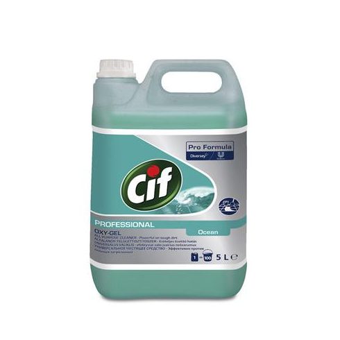 Általános tisztító- és fertőtlenítőszer, 5 l, CIF "Professional Oxy-Gel", óceán