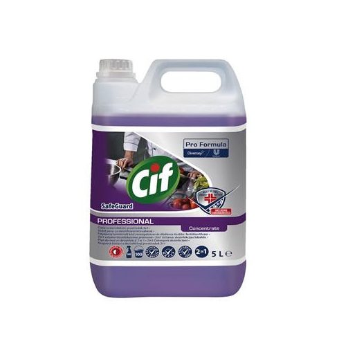 Kombinált tisztító- és fertőtlenítőszer, 5 l, CIF "Pro Formula Safeguard"