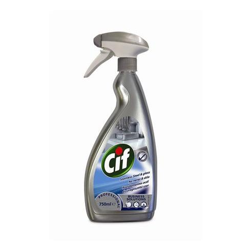 Rozsdamentes acél- és üvegtisztító szer, 750 ml, CIF