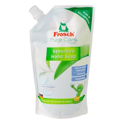 Folyékony szappan utántöltő, 500 ml, FROSCH, "Érzékeny bőrre"