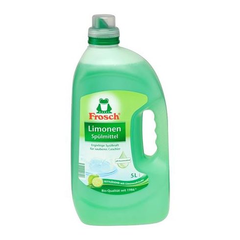 Mosogatószer, utántöltő, 5 l, FROSCH, zöld citrom