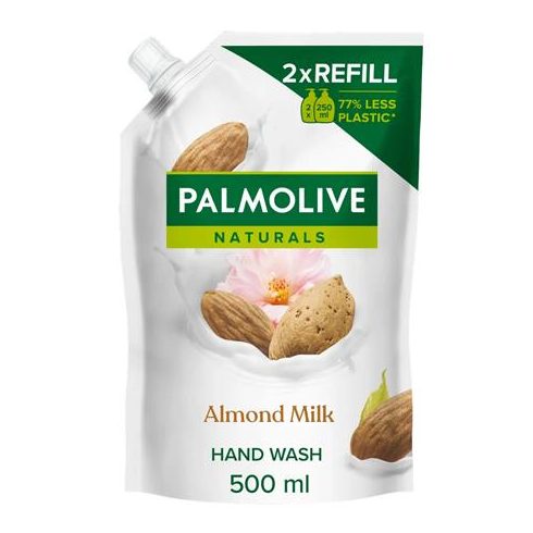 Folyékony szappan utántöltő, 0,5 l, PALMOLIVE Nourishing "Almond milk"