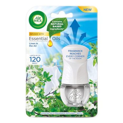 Illatosító készülék, elektromos, 19 ml, AIR WICK "Life scents", frissen mosott ruha
