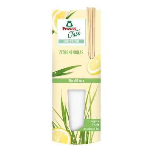 Légfrissítő, 90 ml, utántöltő, FROSCH "Oase", citromfű