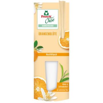   Légfrissítő, 90 ml, utántöltő, FROSCH "Oase", narancs