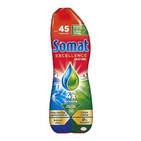 Mosogatógép mosogatógél, 810 ml, SOMAT "Excellence Grease Cutting"