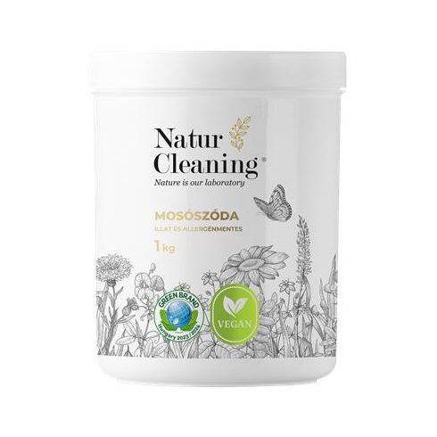 Mosószóda, illat- és allergénmentes, 1 kg, NATURCLEANING