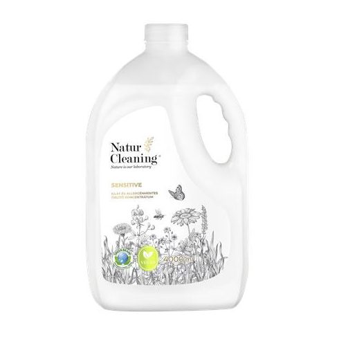 Öblítő koncentrátum,  illat- és allergénmentes, 4 l, NATURCLEANING "Sensitive"