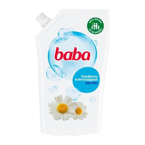 Folyékony szappan utántöltő, 0,5 l, BABA, kamilla