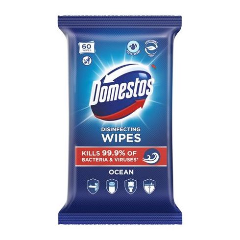 Nedves törlőkendő, 60 db, DOMESTOS "óceán"
