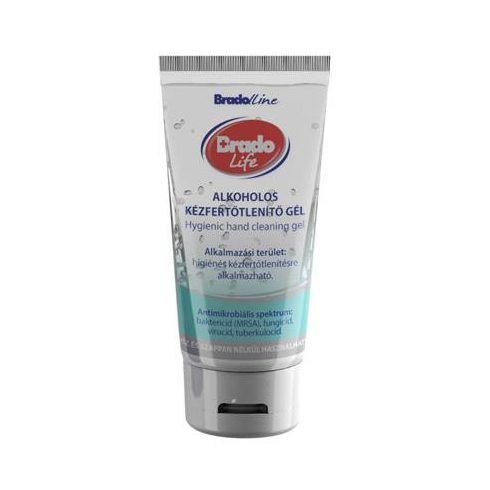 Kézfertőtlenítő gél, tubusos, 100 ml, BRADOLIFE