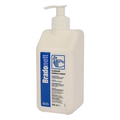 Folyékony szappan, fertőtlenítő, pumpás, 500 ml, BRADONETT