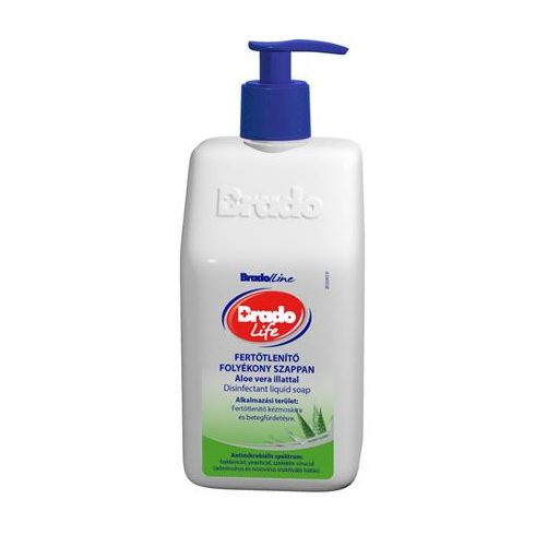 Folyékony szappan, fertőtlenítő, 0,35 l, BRADOLIFE, aloe vera