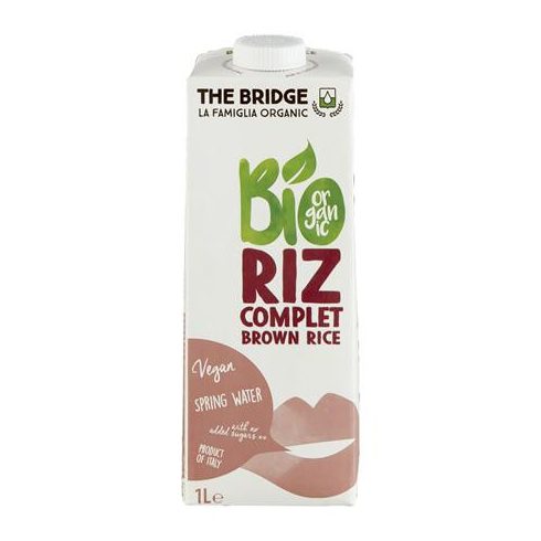 Növényi ital, bio, dobozos, 1 l, THE BRIDGE, barna rizs