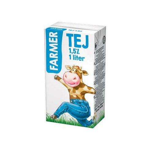 Tartós tej, dobozos, 1,5%, 1 l, FARMER
