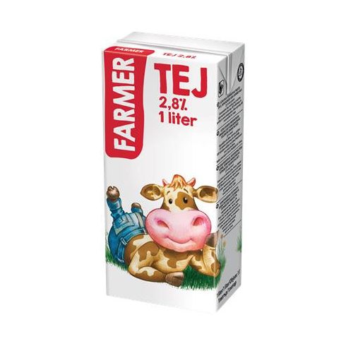 Tartós tej, dobozos, 2,8%, 1 l, FARMER