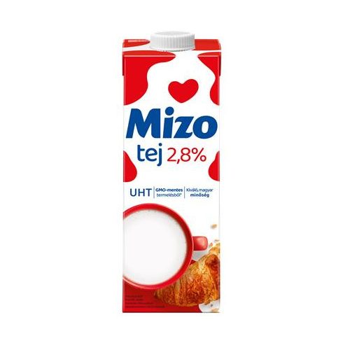 Tartós tej, visszazárható dobozban, 2,8%, 1 l, MIZO