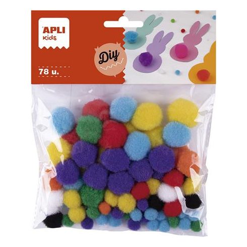 Pom-pom, APLI "Creative", vegyes színek