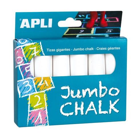 Aszfaltkréta, kerek, jumbo, APLI, fehér
