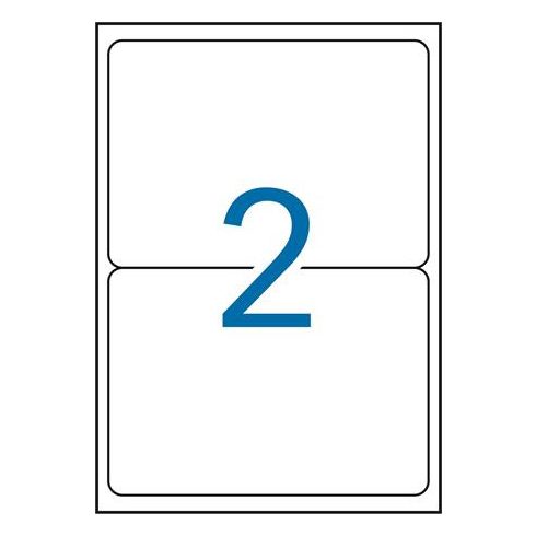 Etikett, 199,6x143,5 mm, poliészter, időjárásálló, kerekített sarkú, APLI, fehér, 40 etikett/csomag