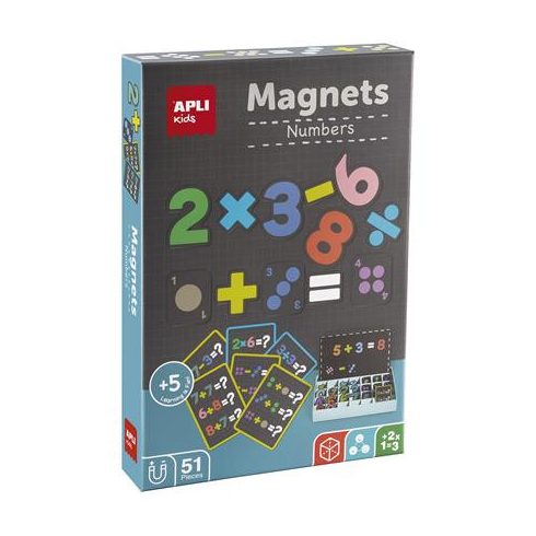 Mágneses készségfejlesztő készlet, 51 db, APLI Kids "Magnets" számok
