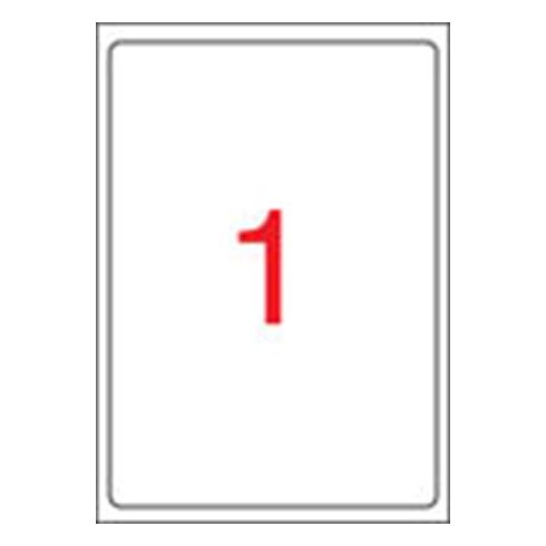 Etikett, univerzális, 199,6x289,1 mm, kerekített sarkú, APLI, 100 etikett/csomag