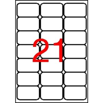   Etikett, univerzális, 63,5x38,1 mm, kerekített sarkú, APLI, 2100 etikett/csomag