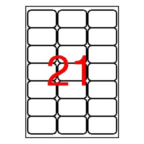 Etikett, univerzális, 63,5x38,1 mm, kerekített sarkú, APLI, 2100 etikett/csomag