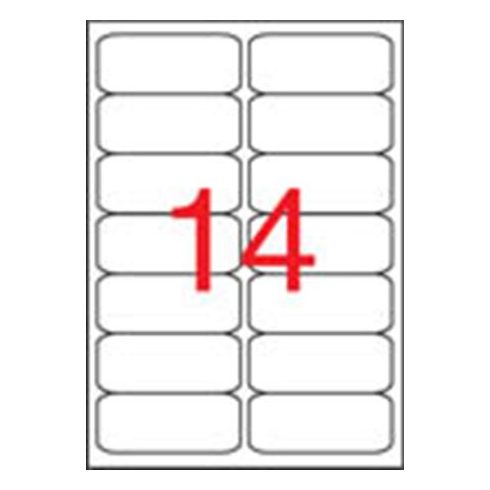 Etikett, univerzális, 99,1x38,1 mm, kerekített sarkú, APLI, 1400 etikett/csomag