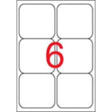   Etikett, univerzális, 99,1x93,1 mm, kerekített sarkú, APLI, 600 etikett/csomag