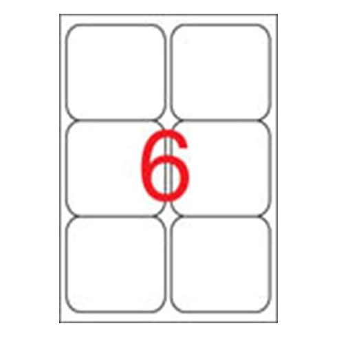Etikett, univerzális, 99,1x93,1 mm, kerekített sarkú, APLI, 600 etikett/csomag