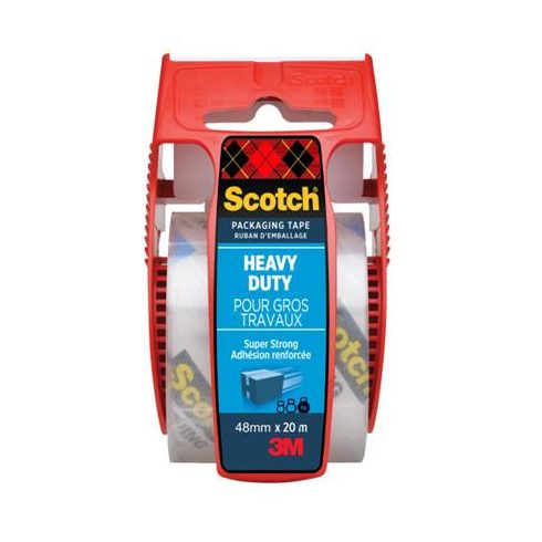 Csomagolószalag, adagolón, 48 mm x 20 m, 3M SCOTCH, átlátszó