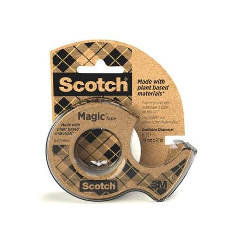Ragasztószalag, adagolón, 19 mm x 33 m, környezetbarát, 3M "Scotch® Magic™", áttetsző