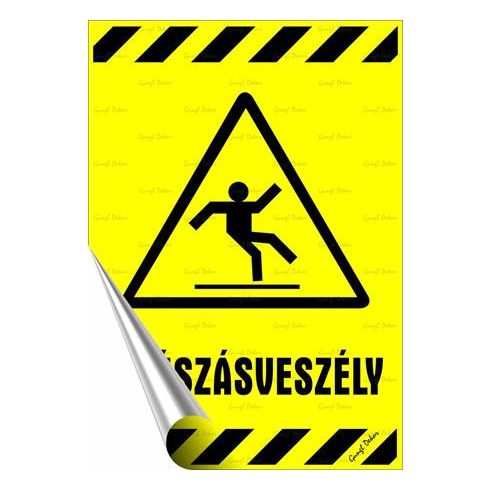 Információs matrica, 25x17,5 cm, "Csúszásveszély"