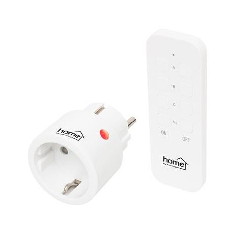 Dugalj szett, 1 aljzat, távirányítóval, 2300 W, HOME, fehér
