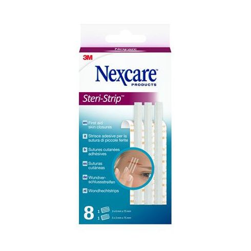 Sebzáró csík, vegyes méret, 8db, 3M "Nexcare SteriStrip"