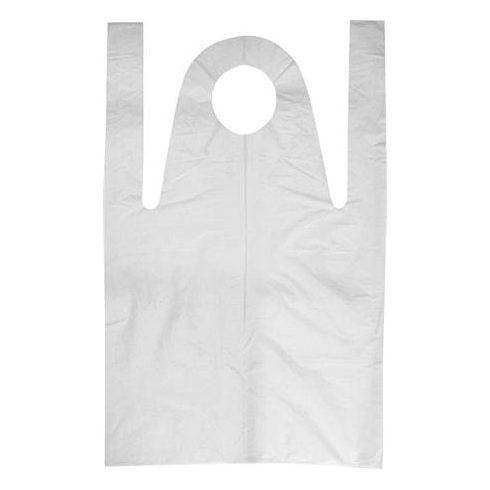 Fóliakötény, fehér, HDPE, tömbösített, 80x125